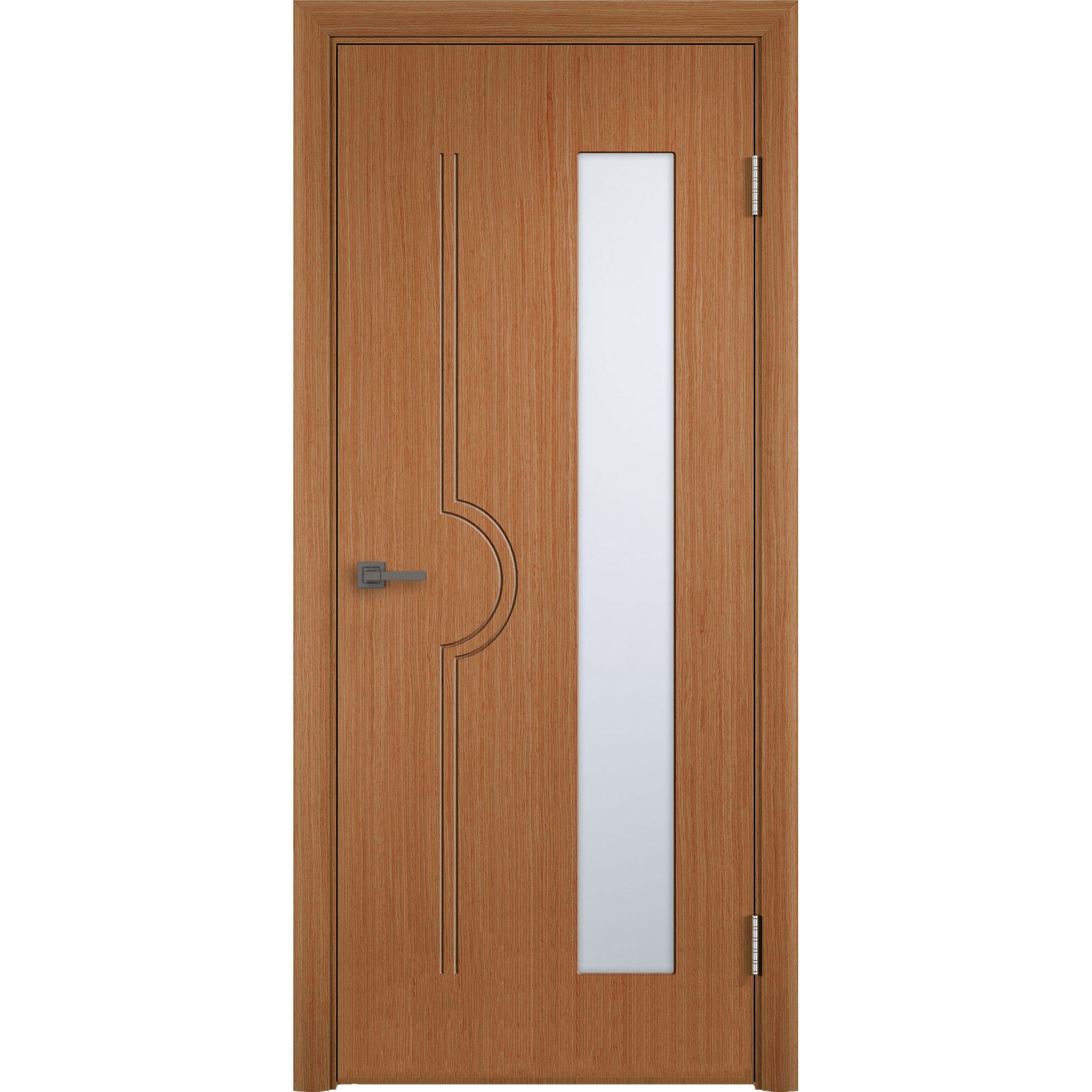 Межкомнатная шпонированная дверь «Геометрия 5» (орех, fine-line)
