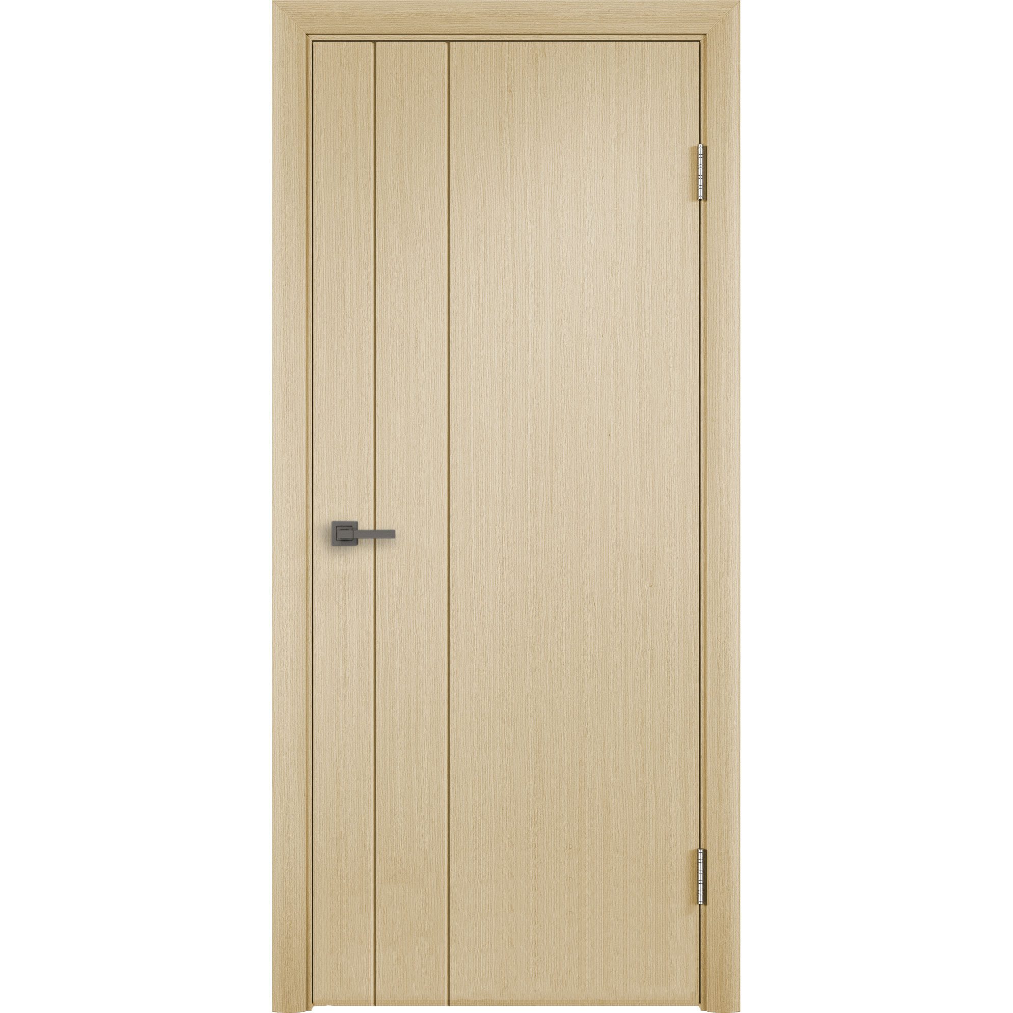 Межкомнатная шпонированная дверь «Геометрия 7» (беленый дуб, fine-line)