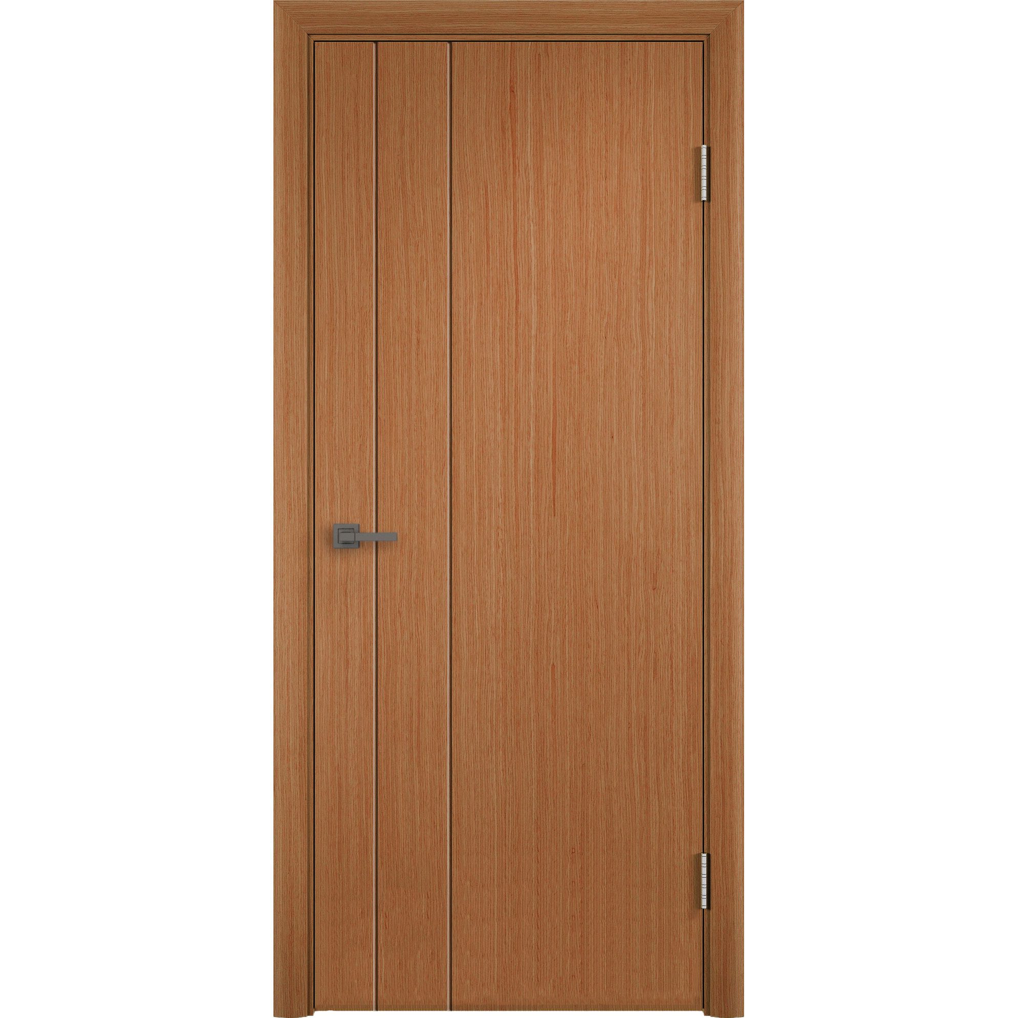 Межкомнатная шпонированная дверь «Геометрия 7» (орех, fine-line)