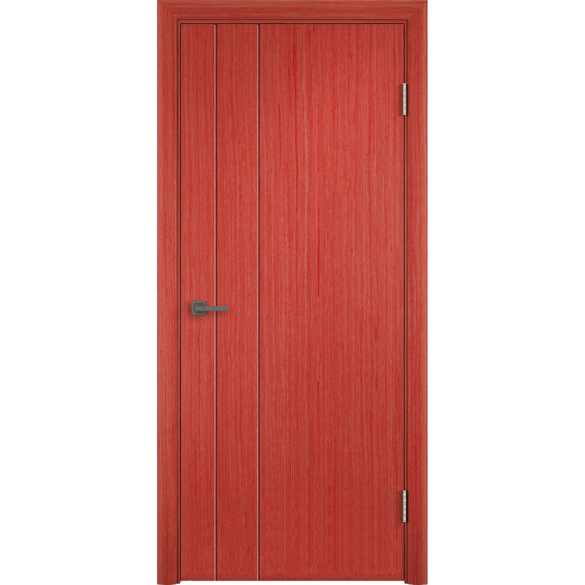 Межкомнатная шпонированная дверь «Геометрия 7» (вишня, fine-line)